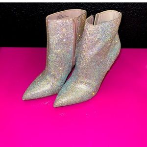 Gianni Bini Silver Ankle Boots